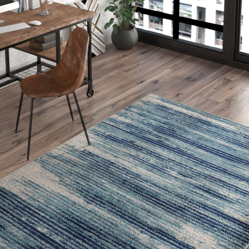 Trent Austin Design® Calavar Abstract Navy/Denim Blue/Teal Area Rug